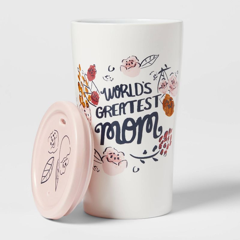 10oz Stoneware World's Greatest Mom Tumbler with Lid - Opalhouse™