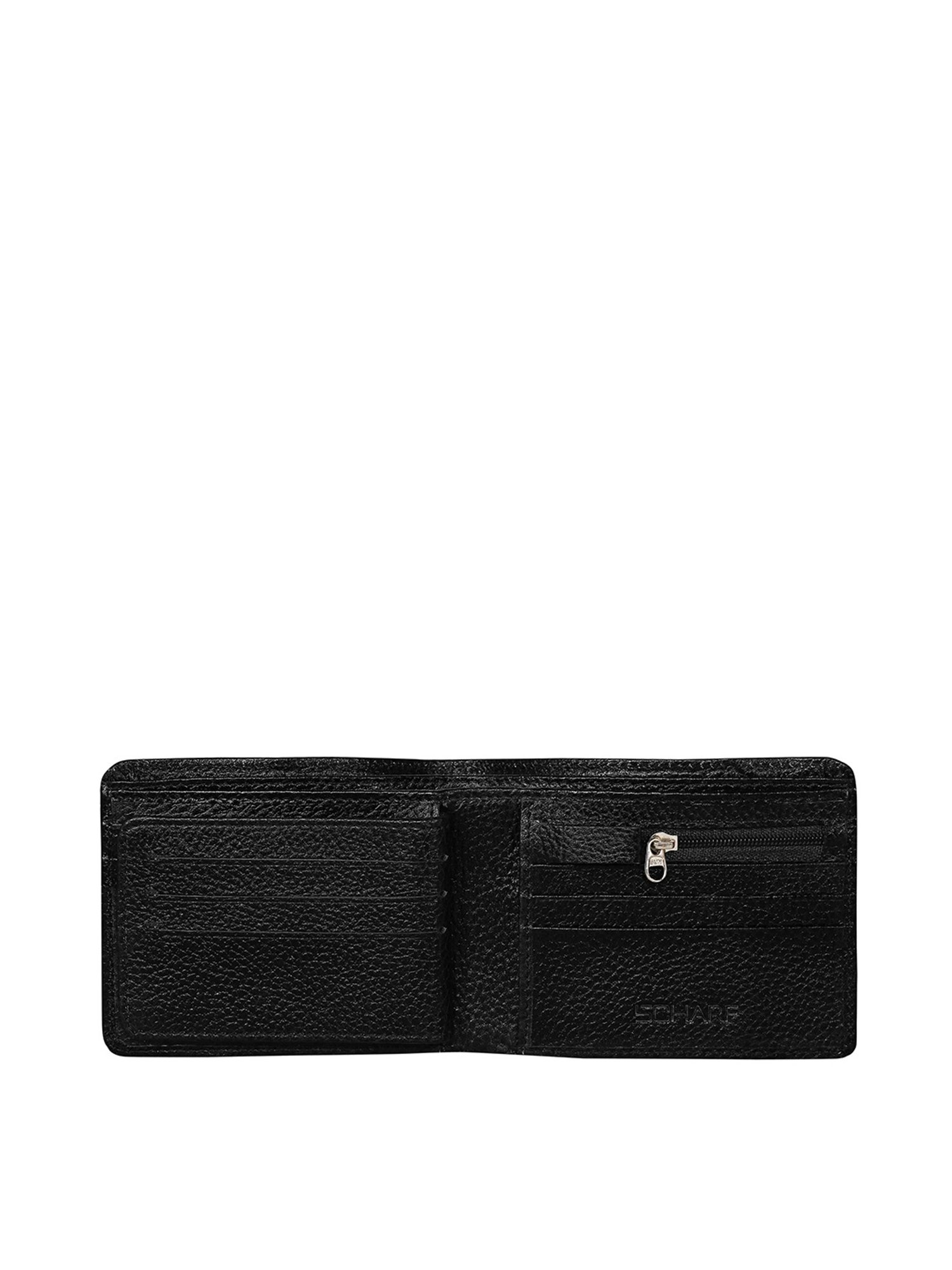SCHARF Black Leather Waist Belt with Wallet for Men