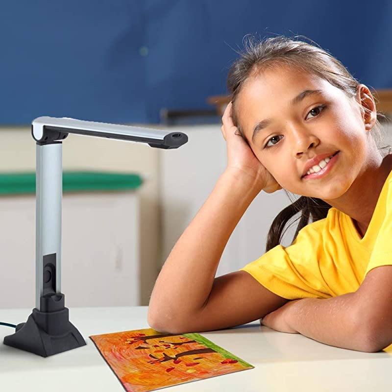 QPC20 Portable 8.0 MP Document Camera Scanner, USB, Foldable, Lightweight, Affordable