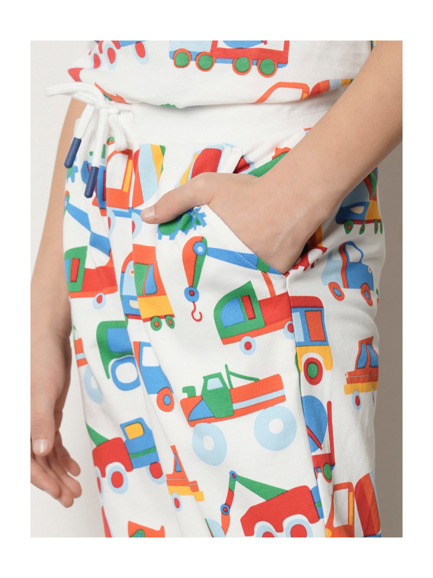 Jack & Jones Junior White Printed Trackpants