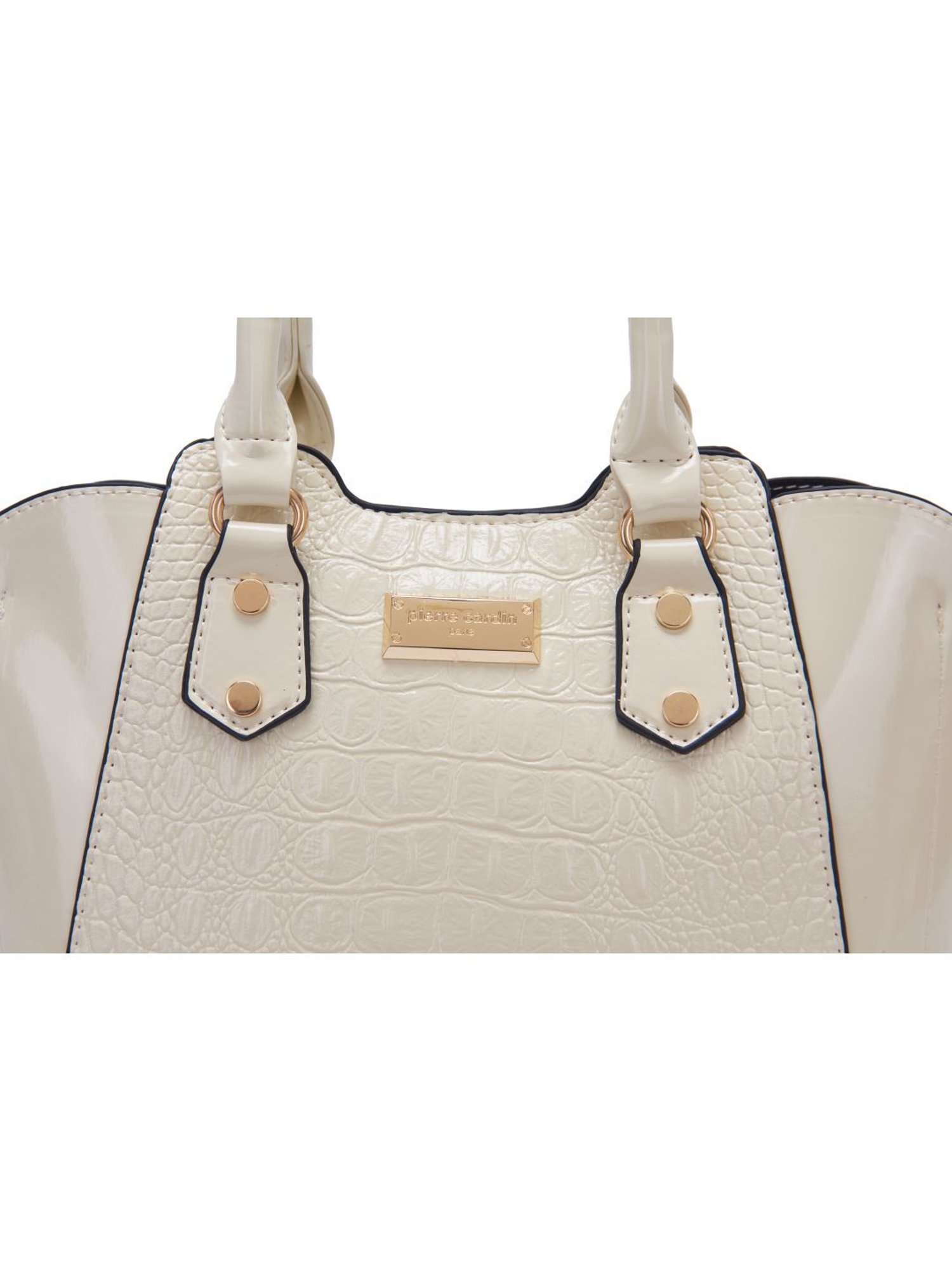 Pierre Cardin Beige Textured Satchel Handbag