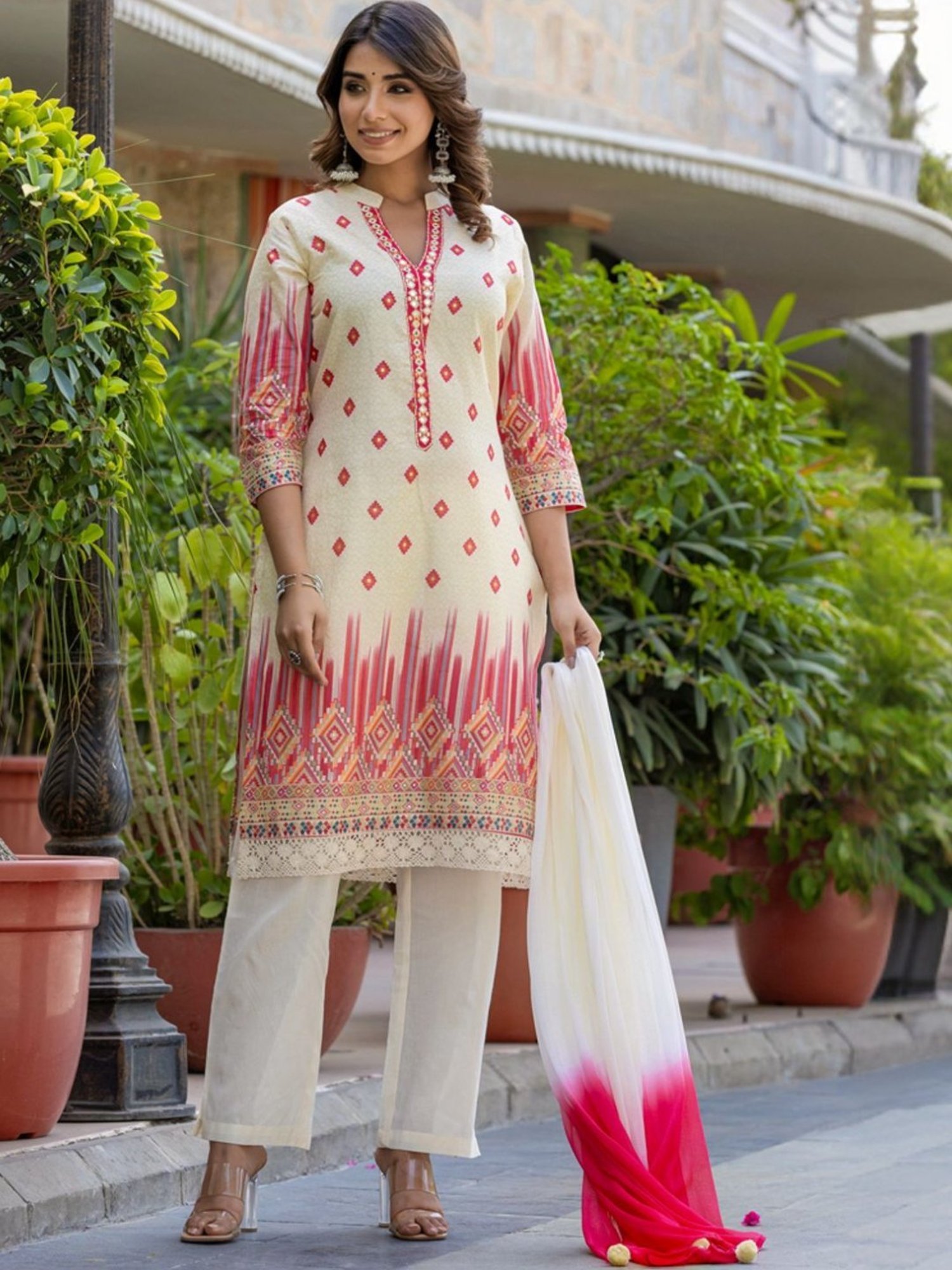 Autumnlane Blue Arpita Candy Embrodiery Kurta with Pant and Dupatta