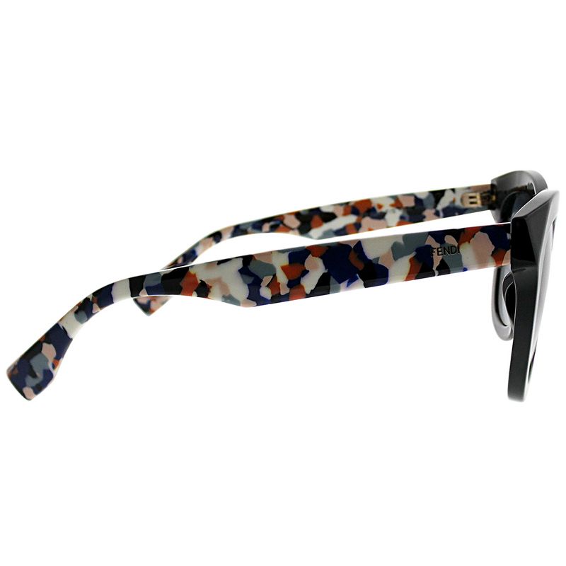 Fendi FF 0204 5MB Womens Cat-Eye Sunglasses Black 48mm