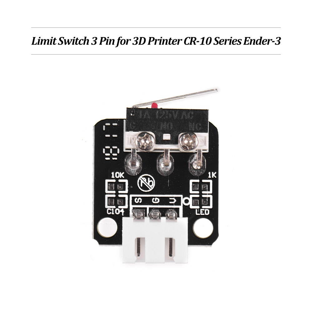 Creality 3D Printer Parts End Stop Limit Switch 3 Pin for 3D Printer CR-10 Series Ender-3, 5 Pieces