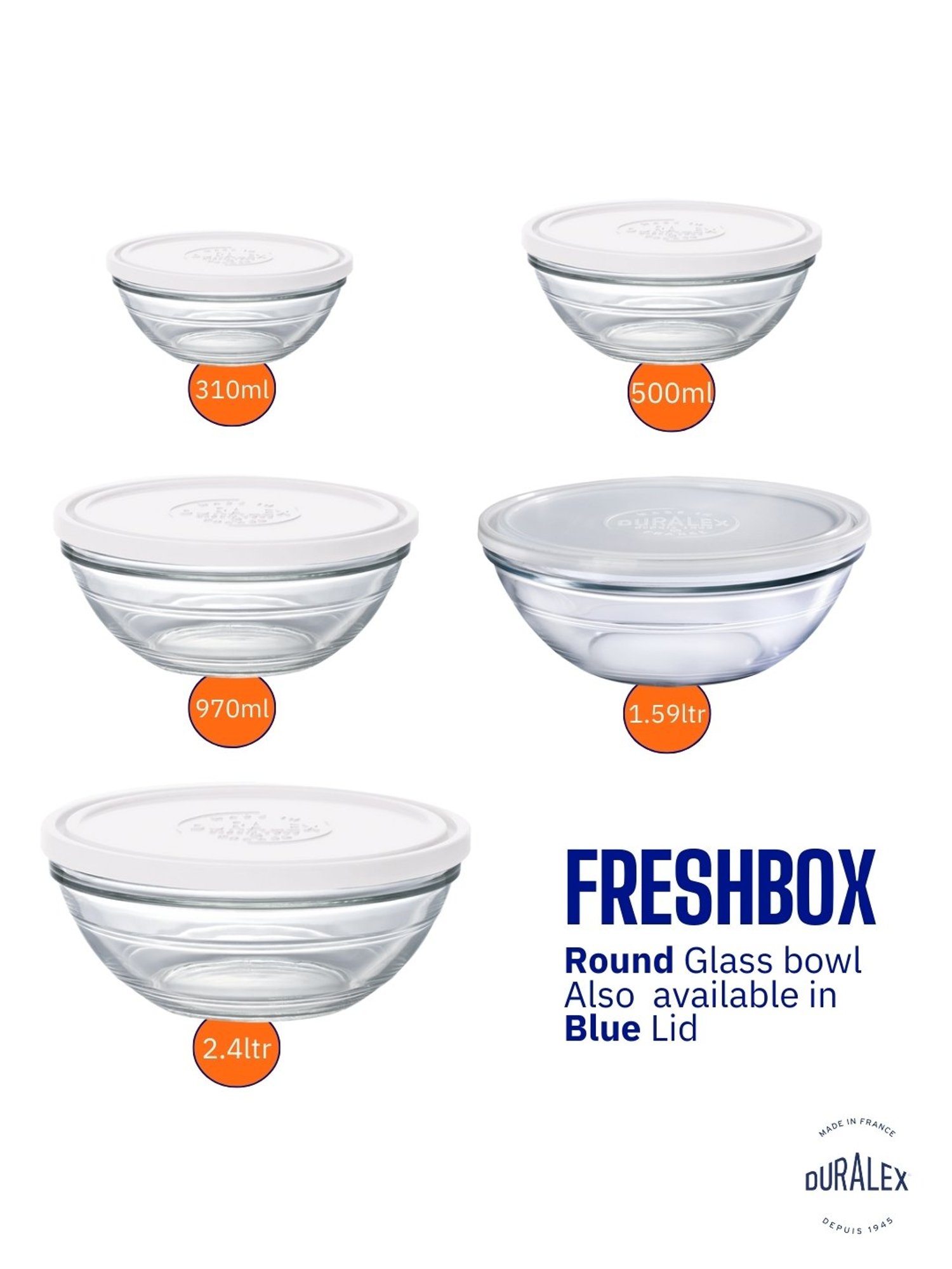 @home Nilkamal Black Polypropylene Snack Bowl With Lid (0.46 L)