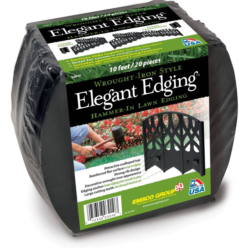 .250" Resin Emsco Elegant Edging - 20' Black