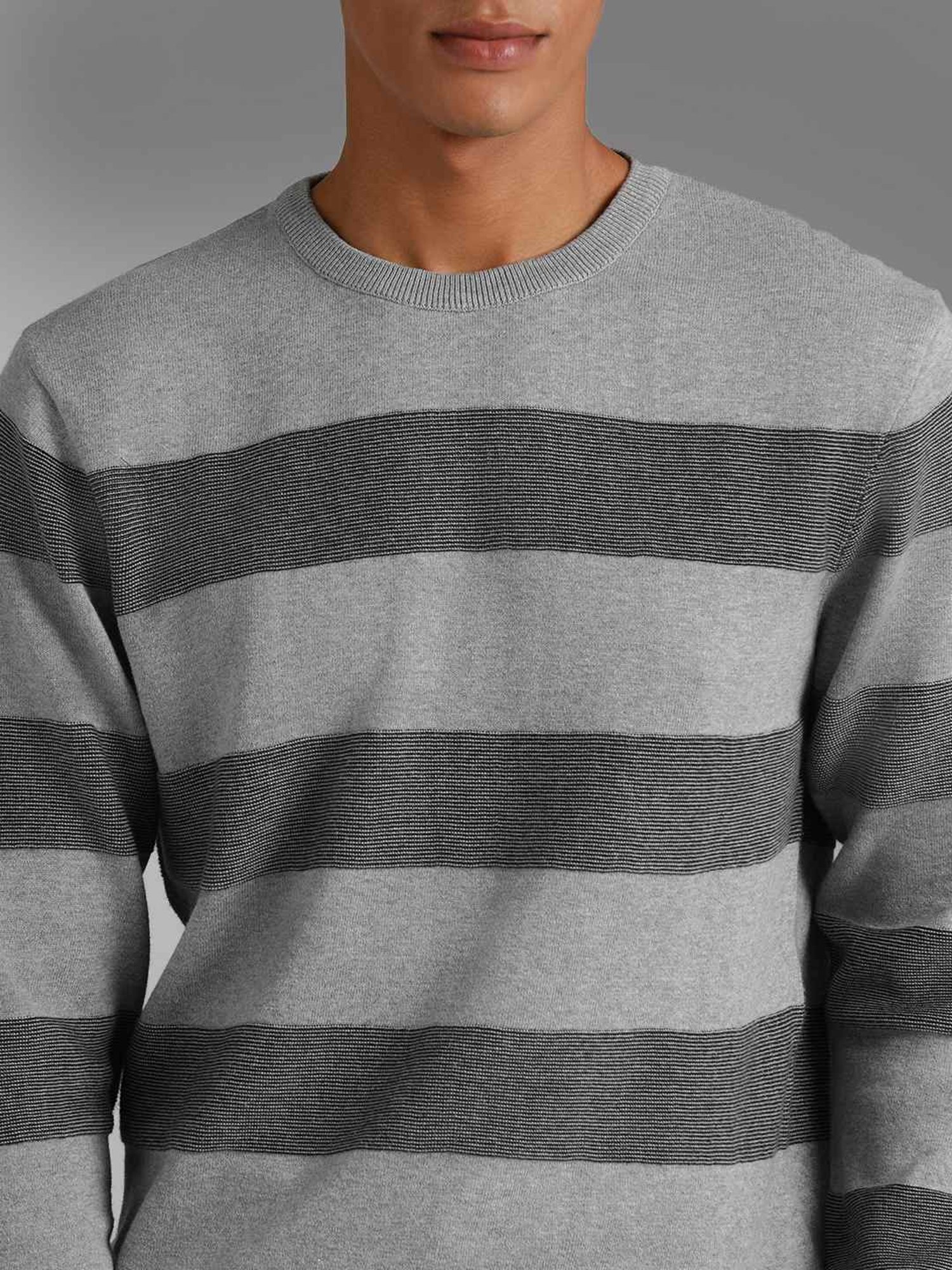 High Star Multicolored Cotton Regular Fit Striped Sweater