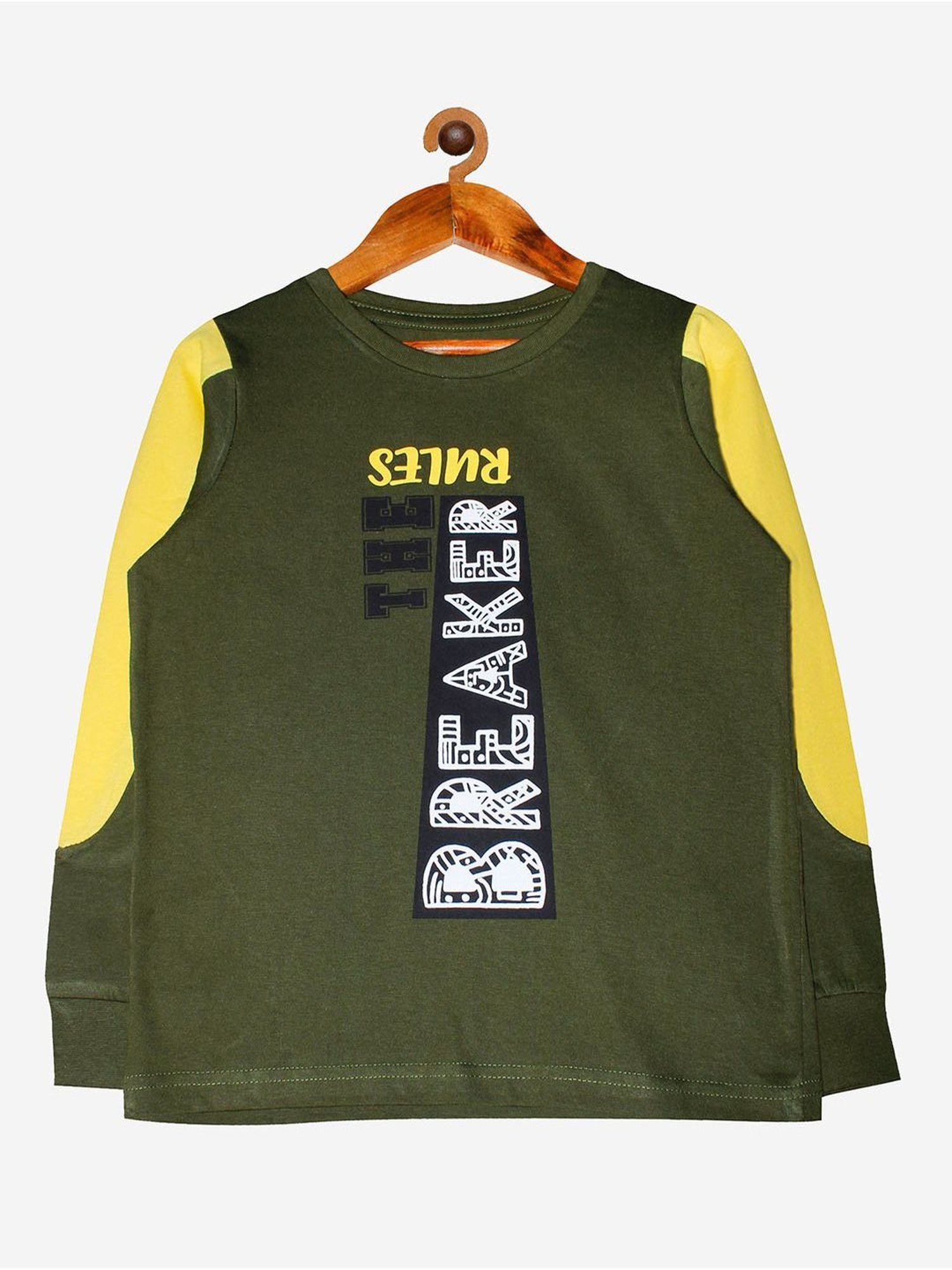 Kiddopanti Kids Green & Blue Printed T-Shirt (Pack Of 2)