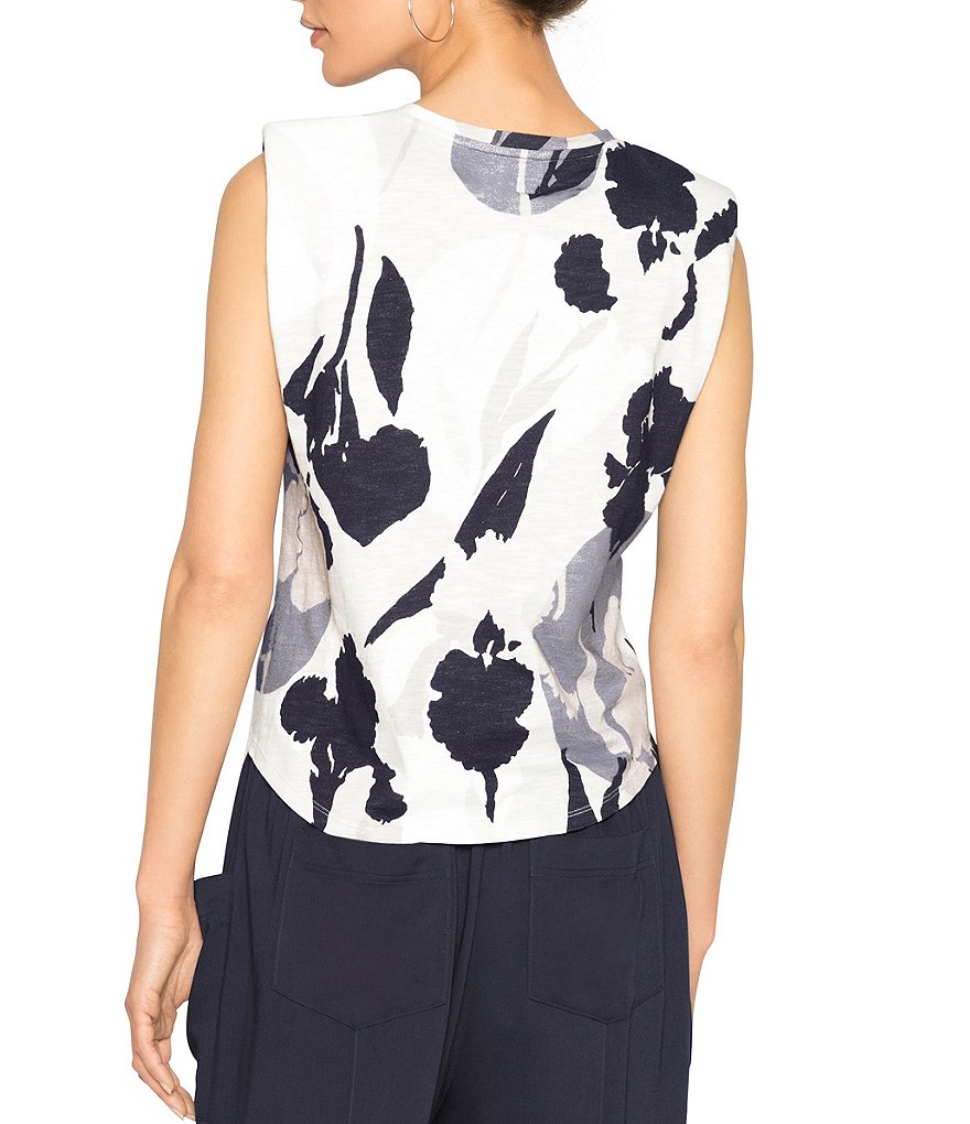 b new york Padded Shoulder Eco Cotton Top