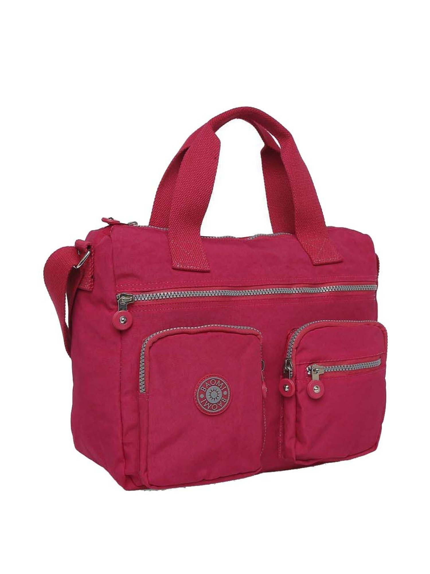 Baomi Pink Solid Medium Cross Body Bag