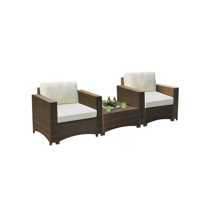 3pc Studio Shine Collection with 2 Armchairs & Coffee Table - W Unlimited