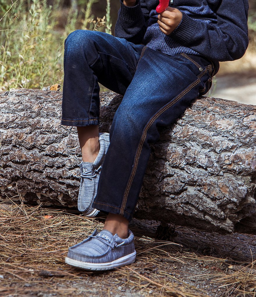 Hey Dude Boys' Wally Linen Washable Slip-Ons (Youth)