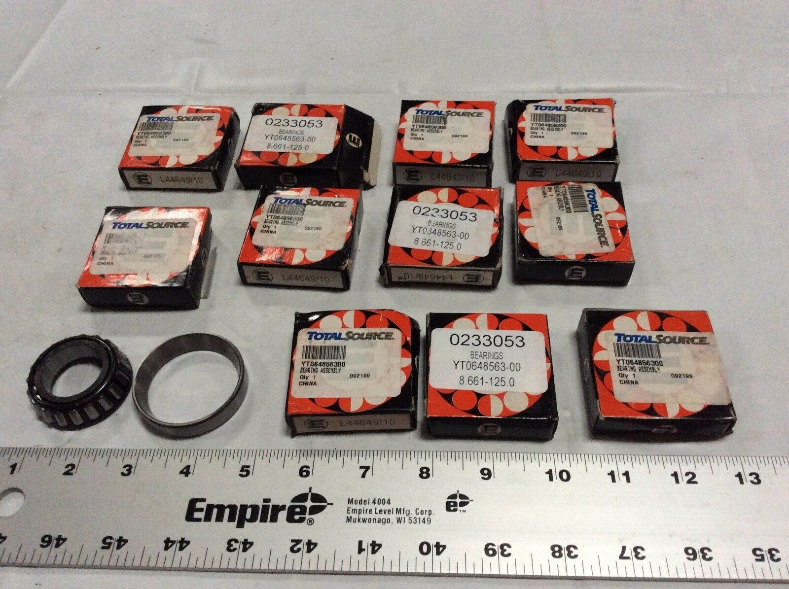 YT0648563-00 Yale Bearing Taper Roller Cup and Cone Set of 12 SK-0615028012J