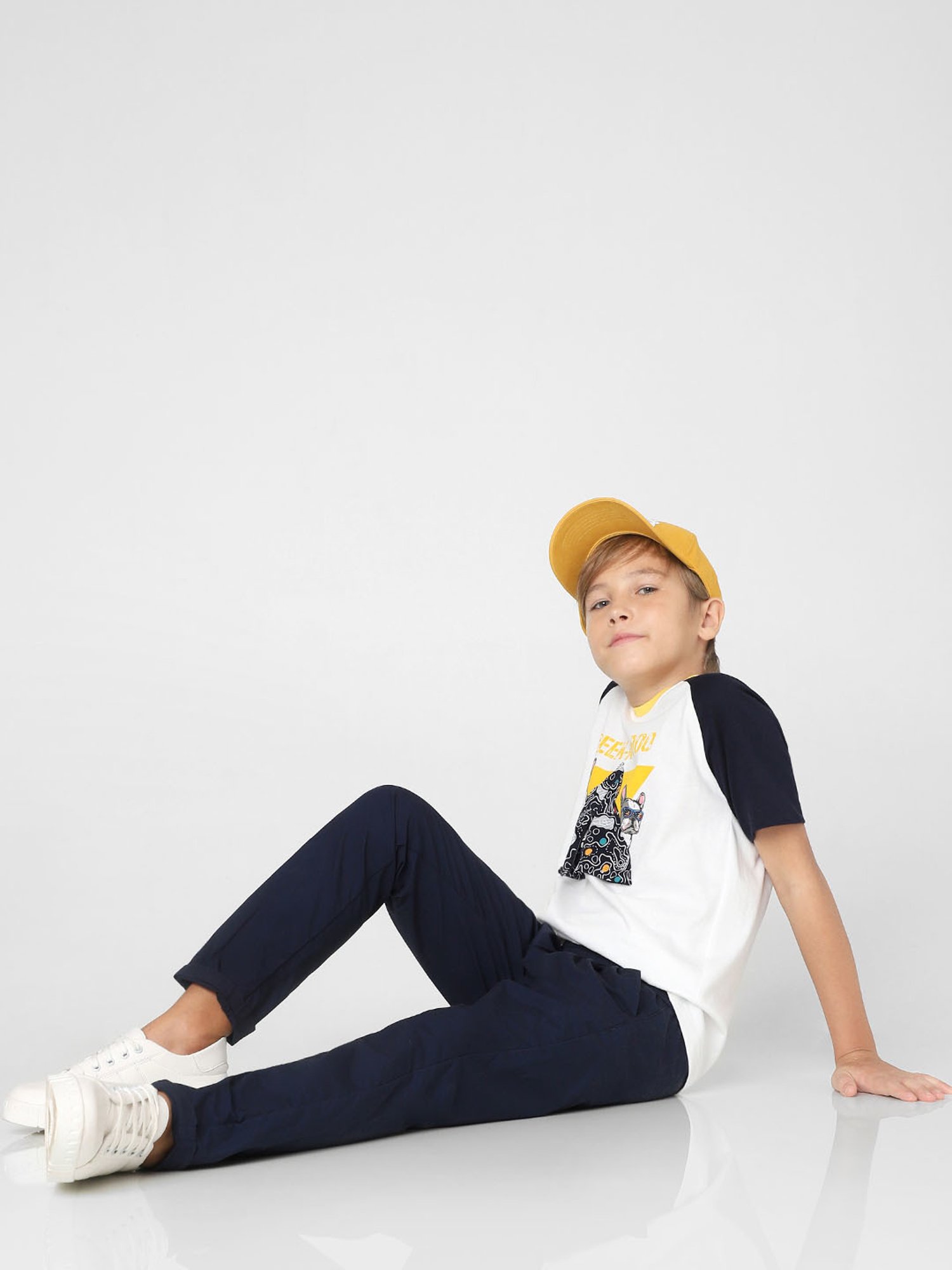 Jack & Jones Junior Navy Solid  Trousers