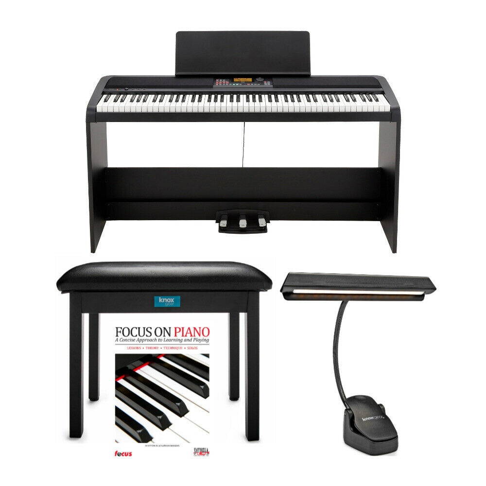 Korg XE20SP 88 Key Digital Ensemble Piano Bundle with Knox Gear Piano Bench