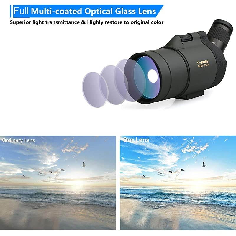 SV41 Spotting Scope Mak with Tripod Waterproof 2575x70 Mini Compact Small  Shooting Birdwatching Travel Telescope Applicable for both terrestrial and Astronomical Use