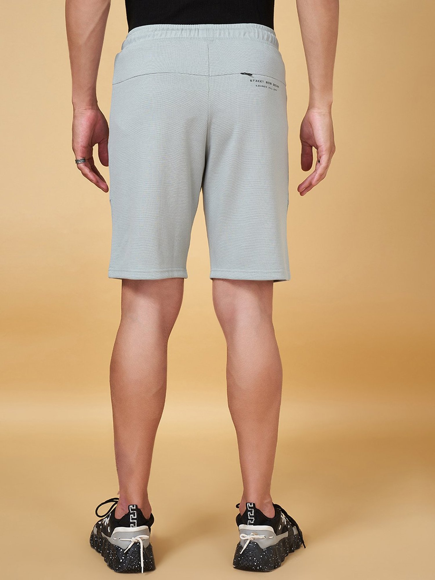 Street 808 by Pantaloons Light Blue Regular Fit Shorts