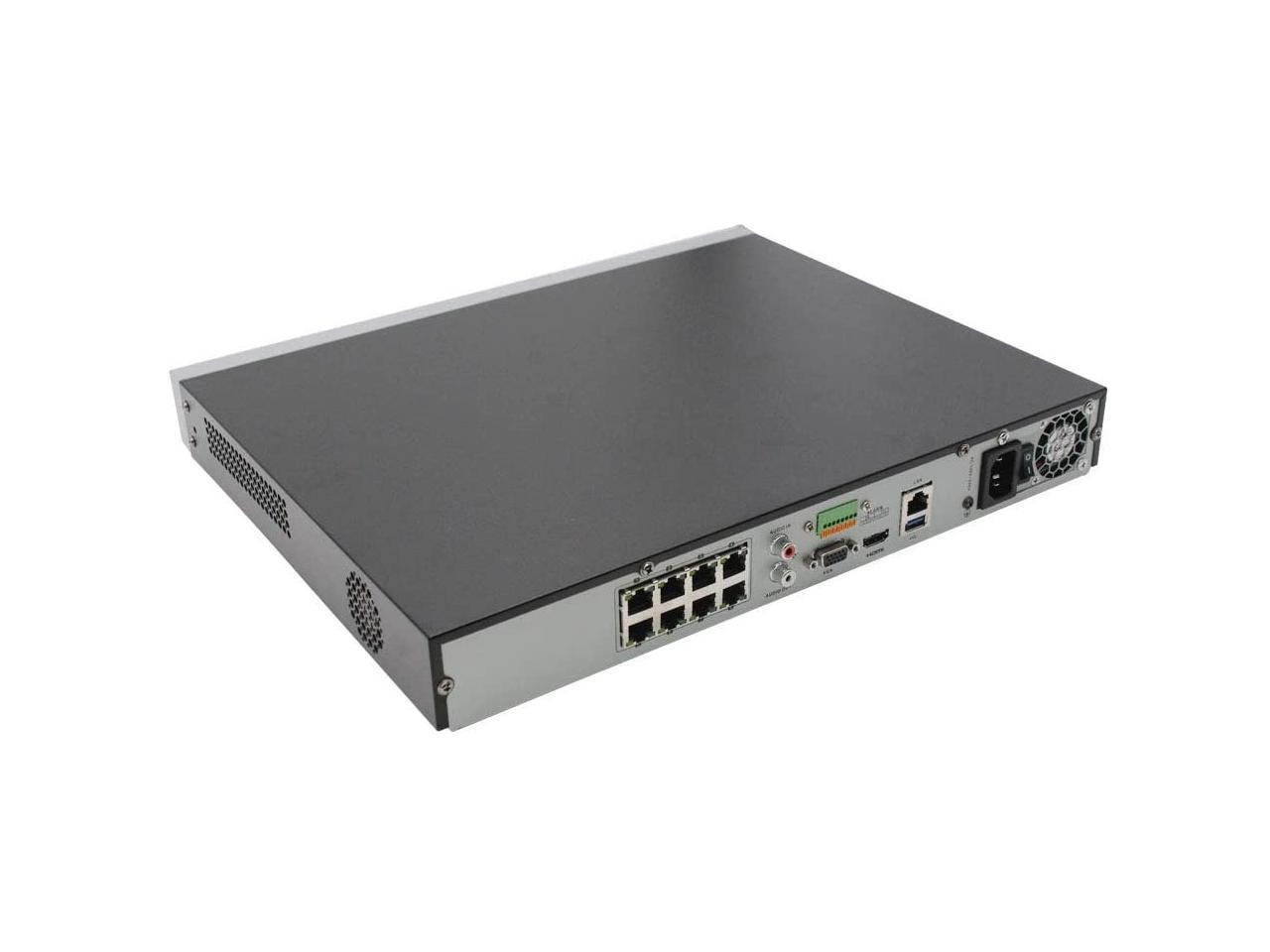 8CH 12MP NVR DS-7608NI-I2/8P Plug&Play with 8 POE Ports 2 SATA Network Video Recorder Up to 12MP Resolution H.265+ Network Video Recorder(Without HDD