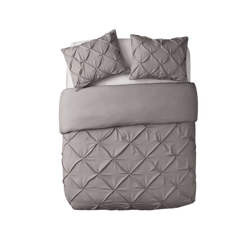 Queen Carmen Duvet Cover Set Gray - VCNY Home
