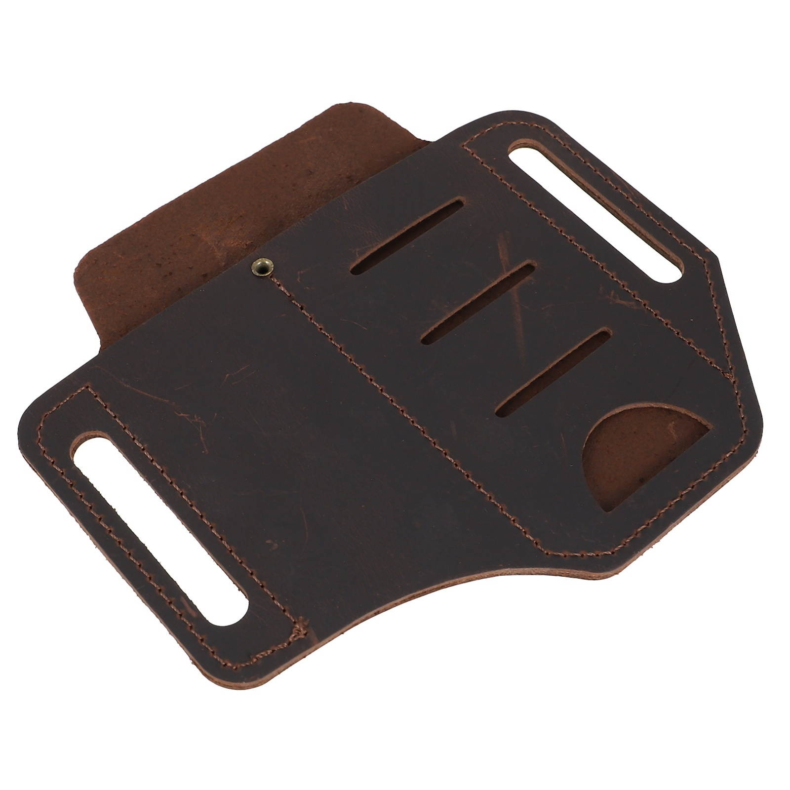 Leather Sheath for EDC Organizer Belt Loop Leather Multi-tool Holder Pouch