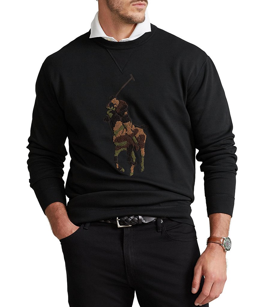 Cutter & Buck Big & Tall Traverse Stripe Performance Stretch Half-Zip Pullover