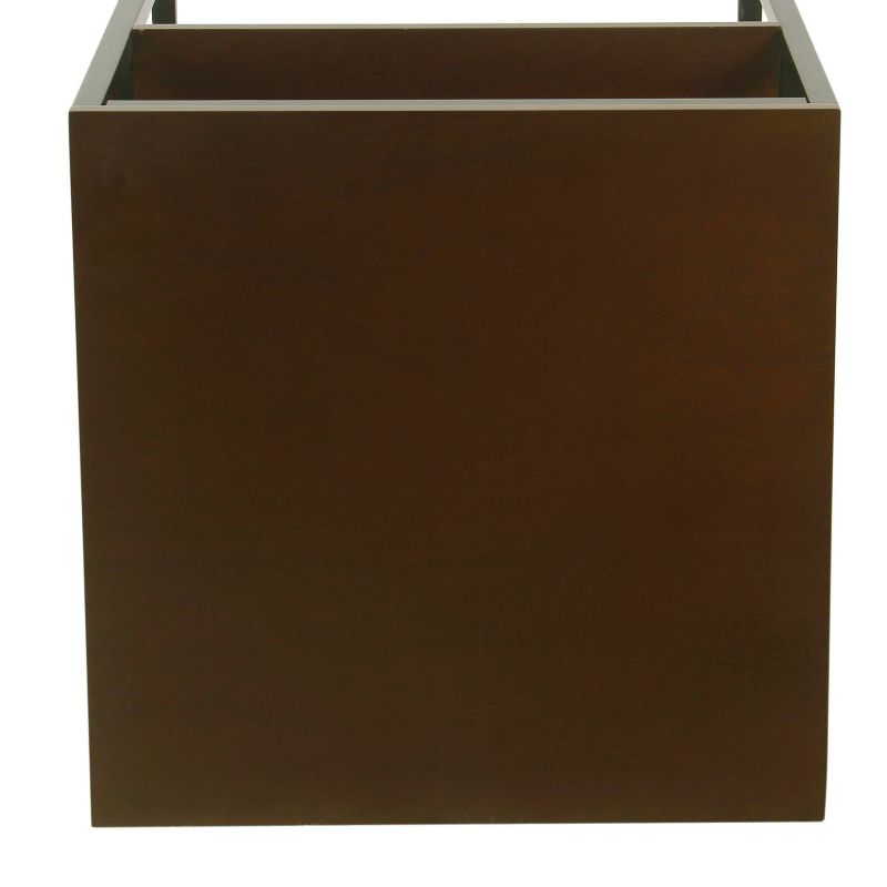Square Wood and Metal Accent Table with Shelf Storage Dark Walnut Brown/Black - HomePop