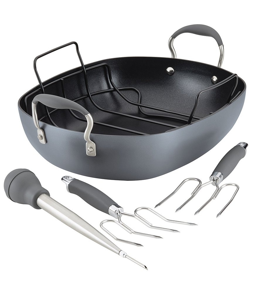 Anolon Advanced Home Hard-Anodized Nonstick Roaster Set
