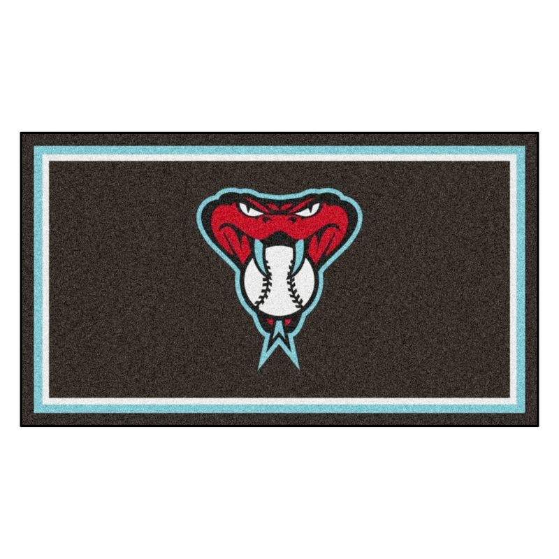 MLB Arizona Diamondbacks 3'x5' Snake Head Logo Plush Area Rug - Dark Red