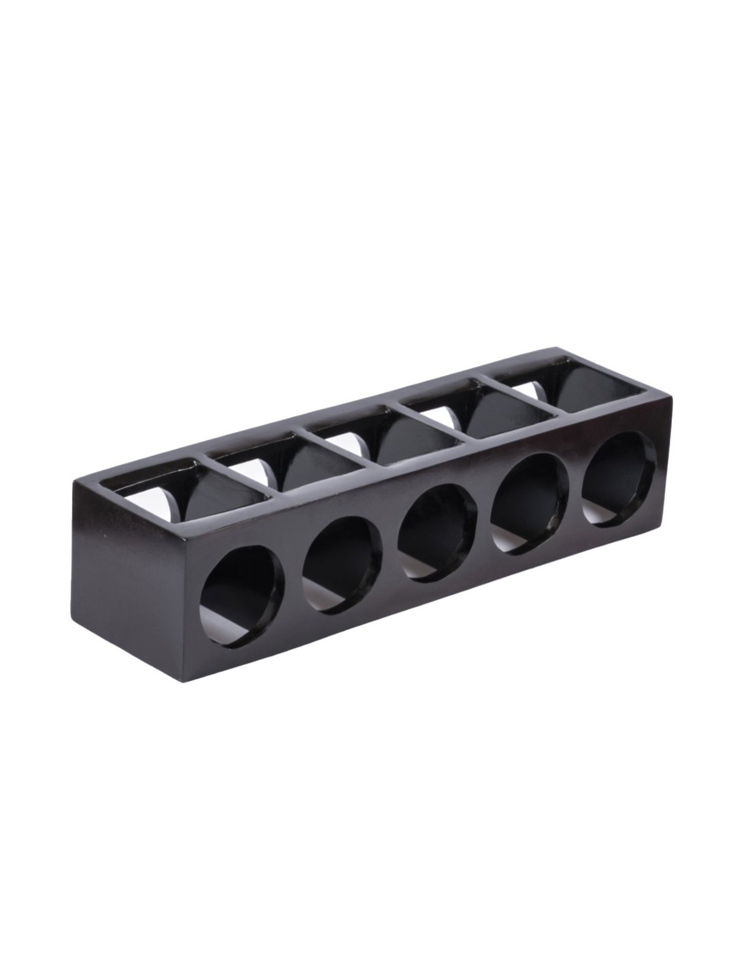 Ikiriya Kassel Solid Brown Wood Wine Rack Teak Finish