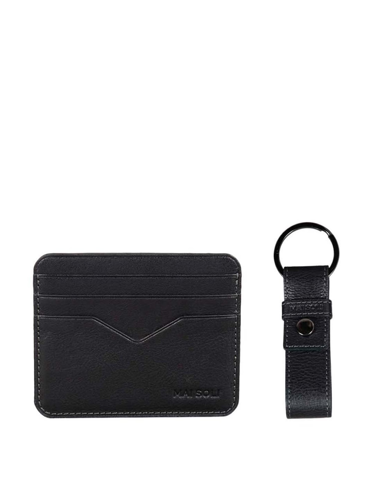 SASSORA Sliver Leather Keychain Key Ring Holders Anniversary Gift, Birthday Gift - Pack of 2