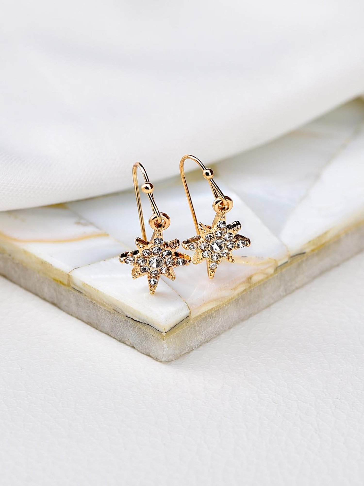 Accessorize London Star Golden Drop Earrings