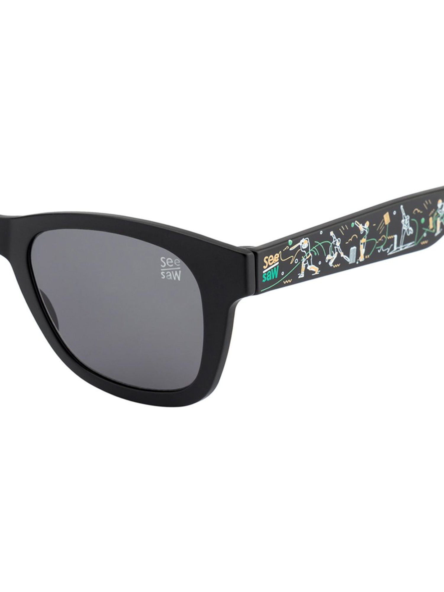 SeeSaw Light Grey Square Unisex Sunglasses