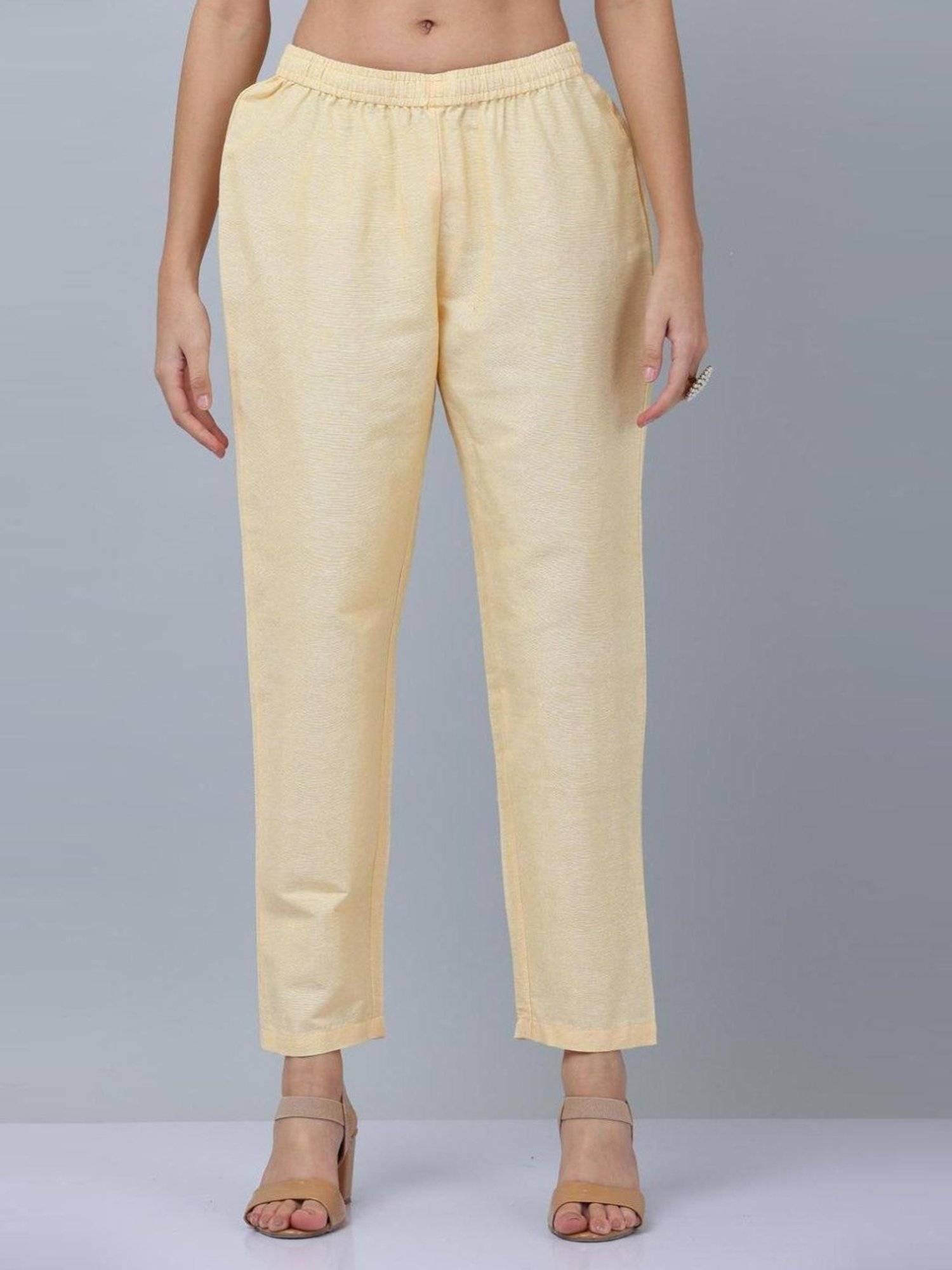 Kaanchie Nanggia Yellow Causal Wear Shirt and Pant Set