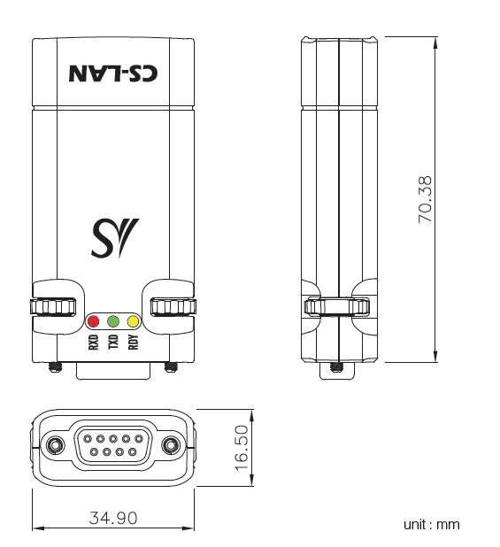 SystemBase - RS232 Serial to RJ45 Ethernet Adapter/IP Device Server Ethernet Converter (CS-LAN)