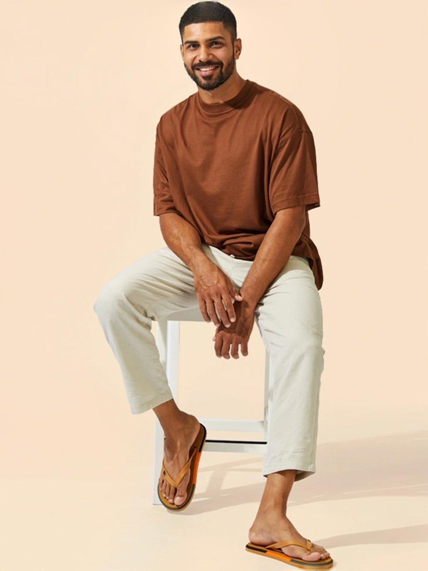 Neemans Men's Recreation Brown Flip Flops