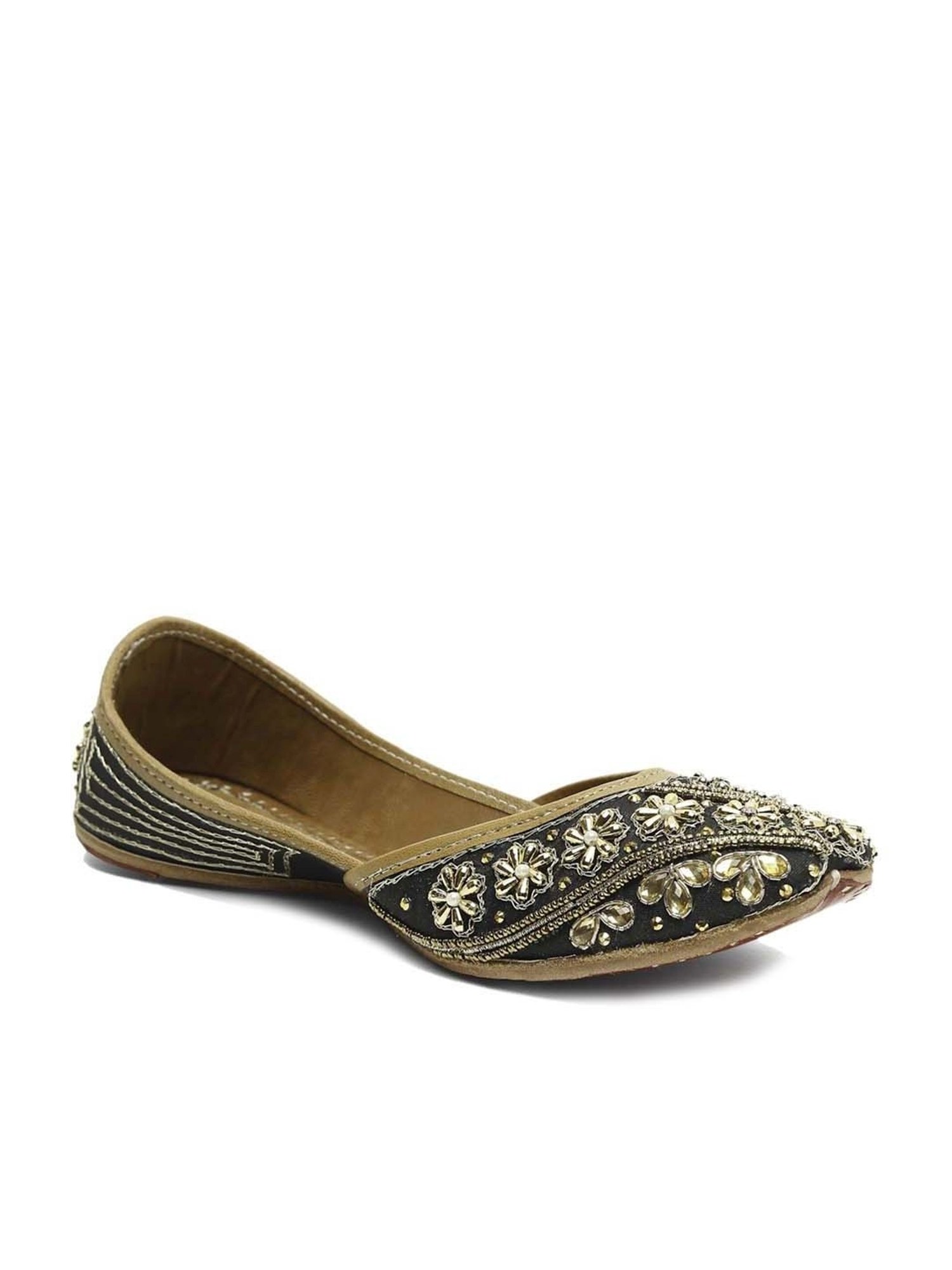 Glam Story Women's Black Ethnic Juttis