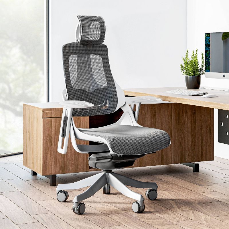 Lux Ergonomic Executive Chair Gray - Techni Mobili