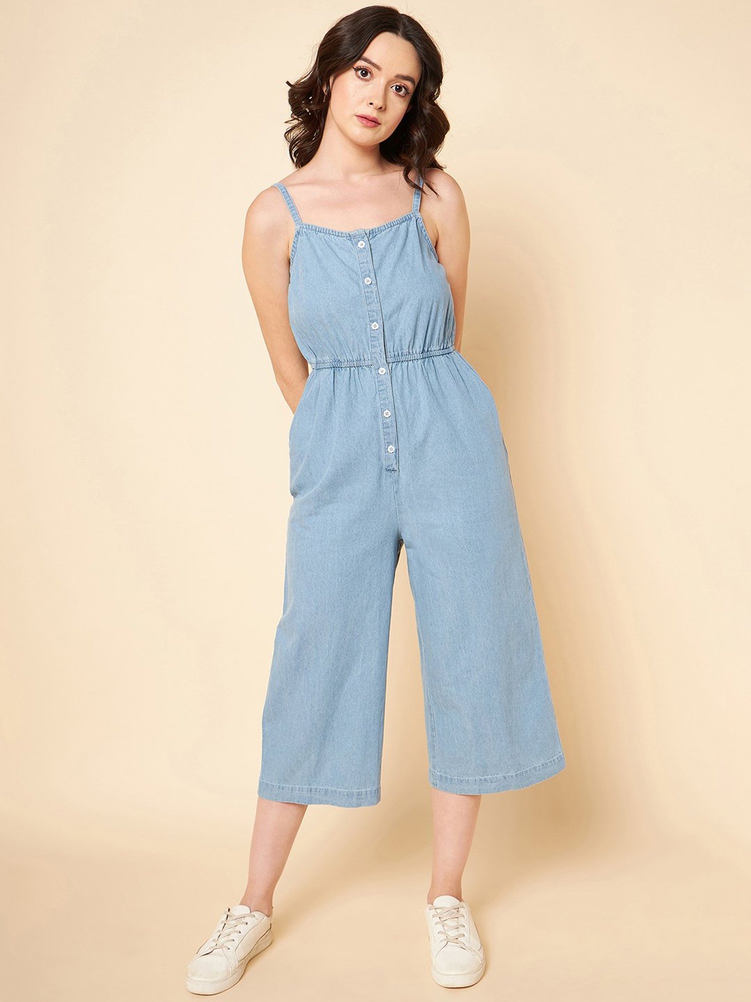 High Star Light Blue Denim Jumpsuit