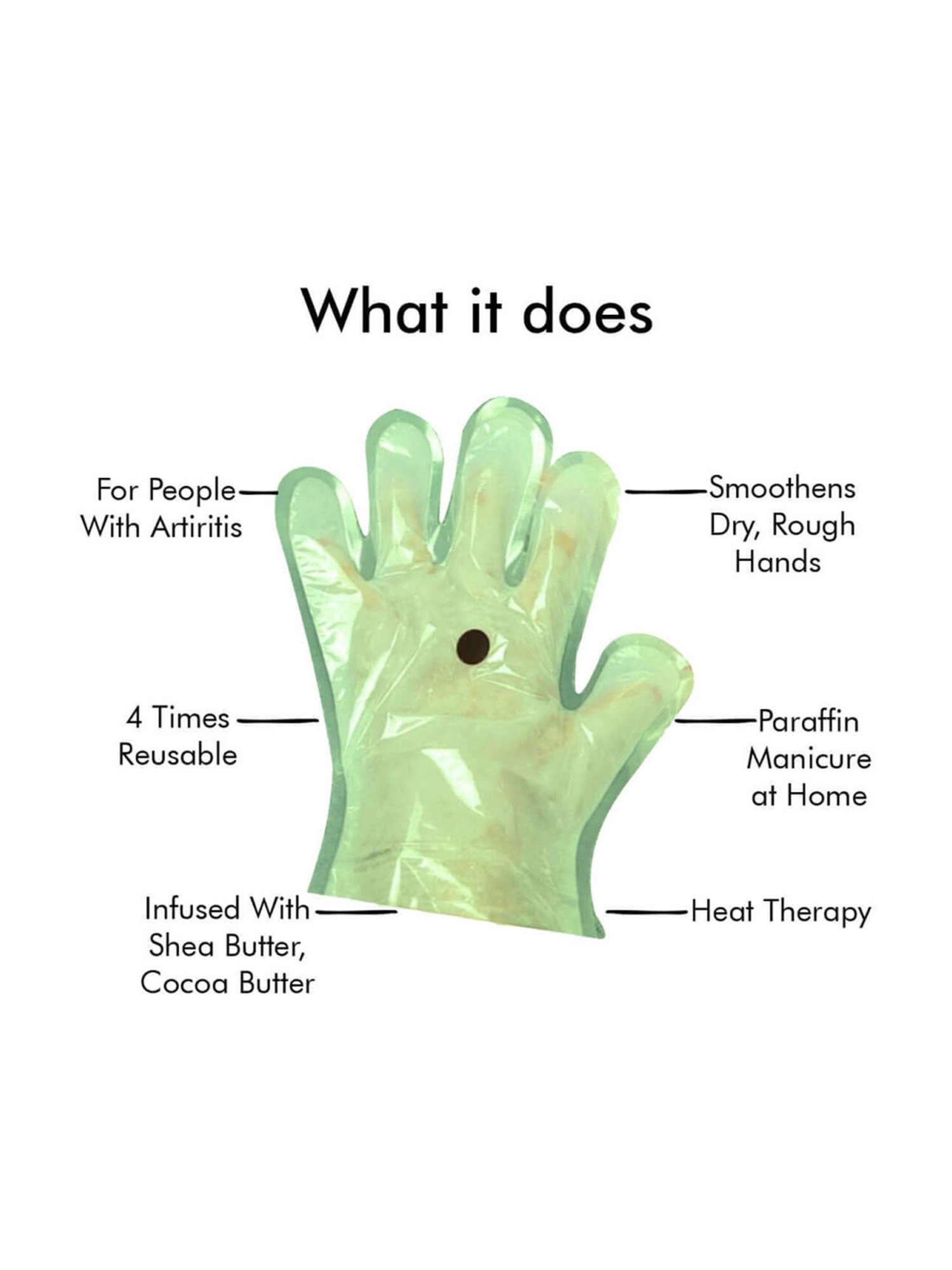 House of Beauty Aloe Vera Paraffin Hand Gloves - 1 Pair - 4 Times Reusable - 225 gm