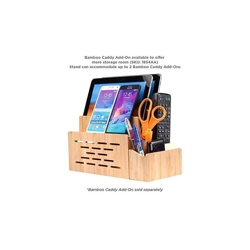 Universal Multi Device Cord Organizer Stand and Charging Station for Smartphones Tablets and Laptops Includes 5USB Port Hub Charger with Power Supply