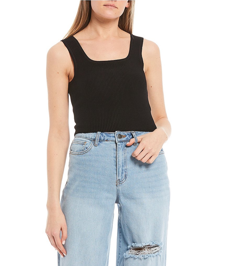 GB Cropped Knit Tank Top