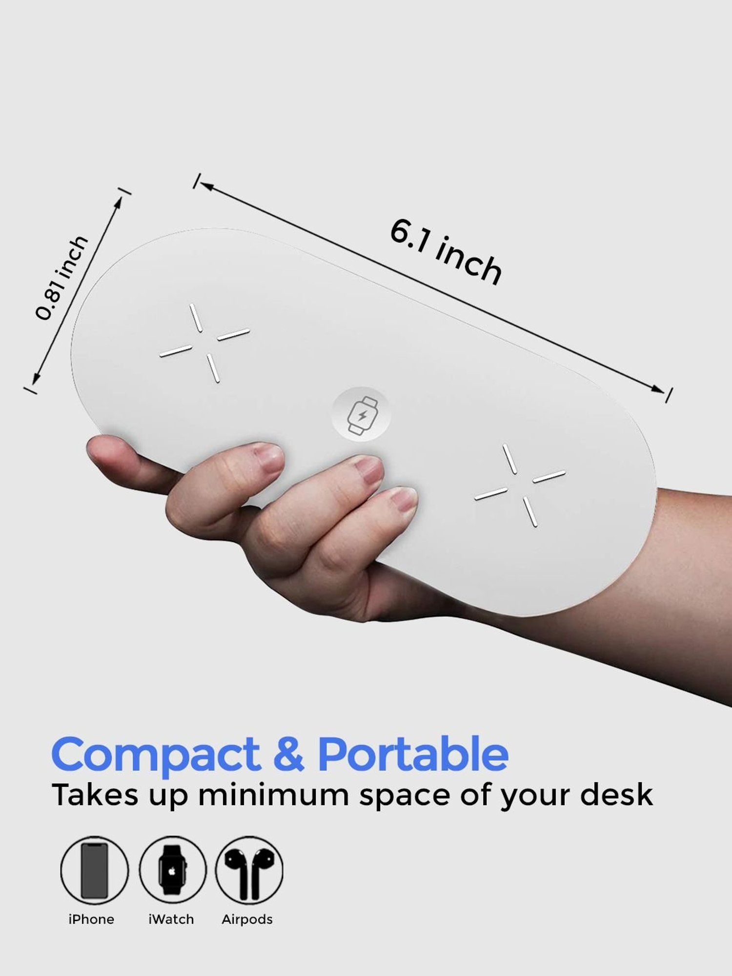 UNIGEN UNIDOCK 300 3-in-1 Wireless 15W Charging Mat Station (White)