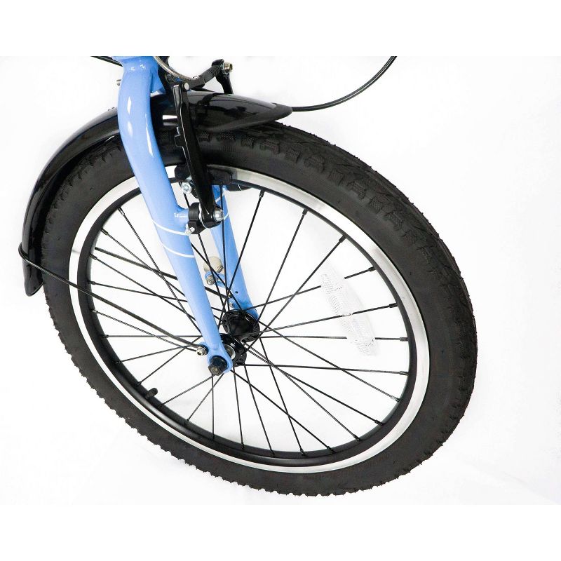 ZiZZO Via 7-Speed Aluminum 20" Folding Bike - Sky Blue