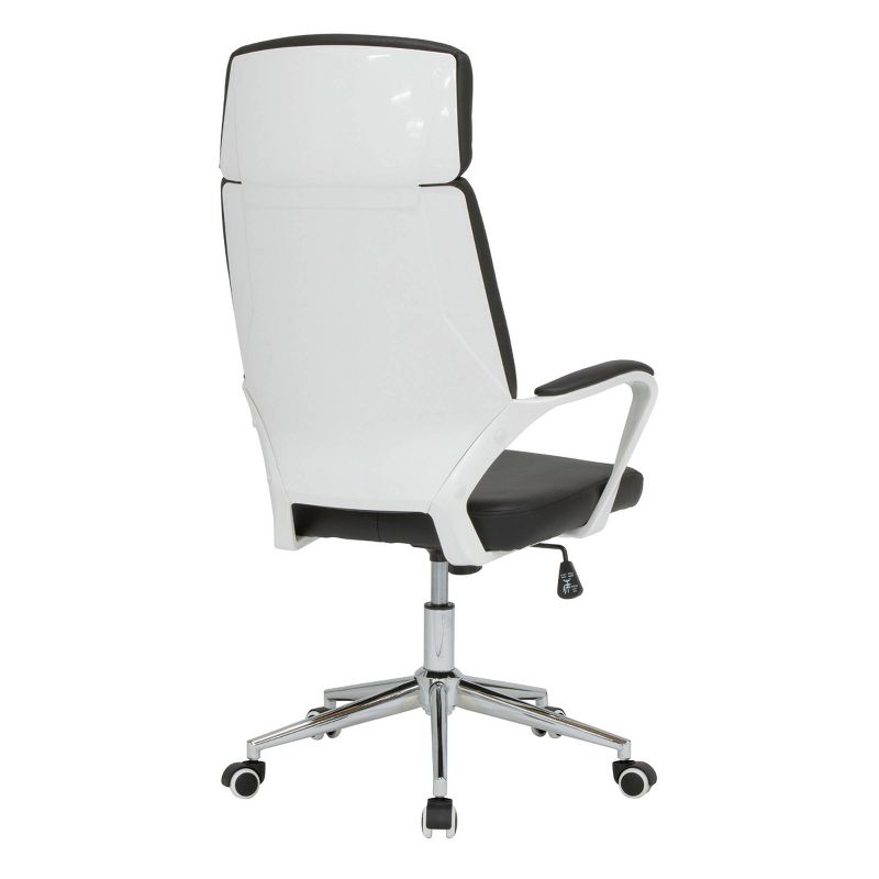 High Back Deluxe Managers Chair White/Black - Calico Designs