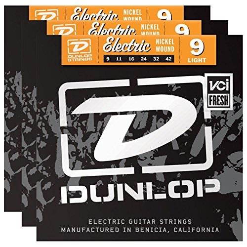 3 sets of dunlop den0942 942 gauge electric guitar strings