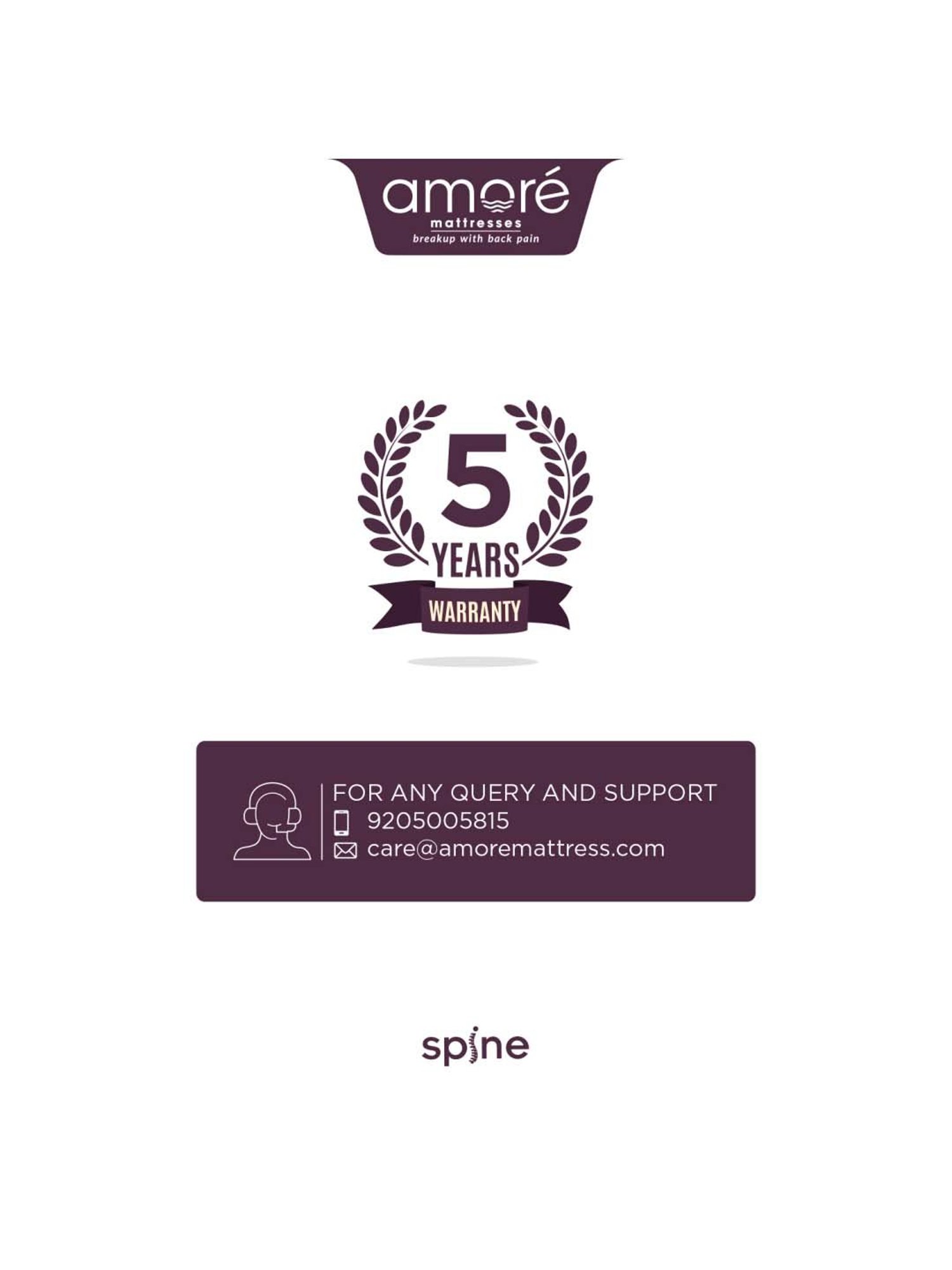 Amore Spine Grey Memory Foam Single Mattress (75 in. L X 30 in. W)