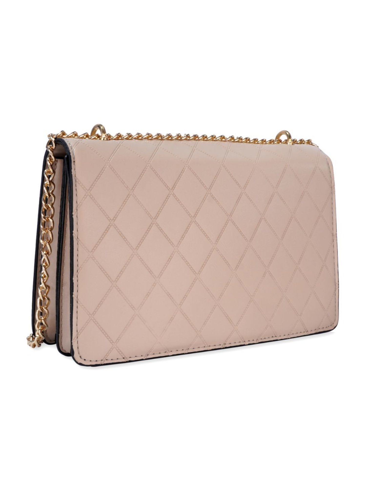 Luvoksi Beige Quilted Medium Sling Bag