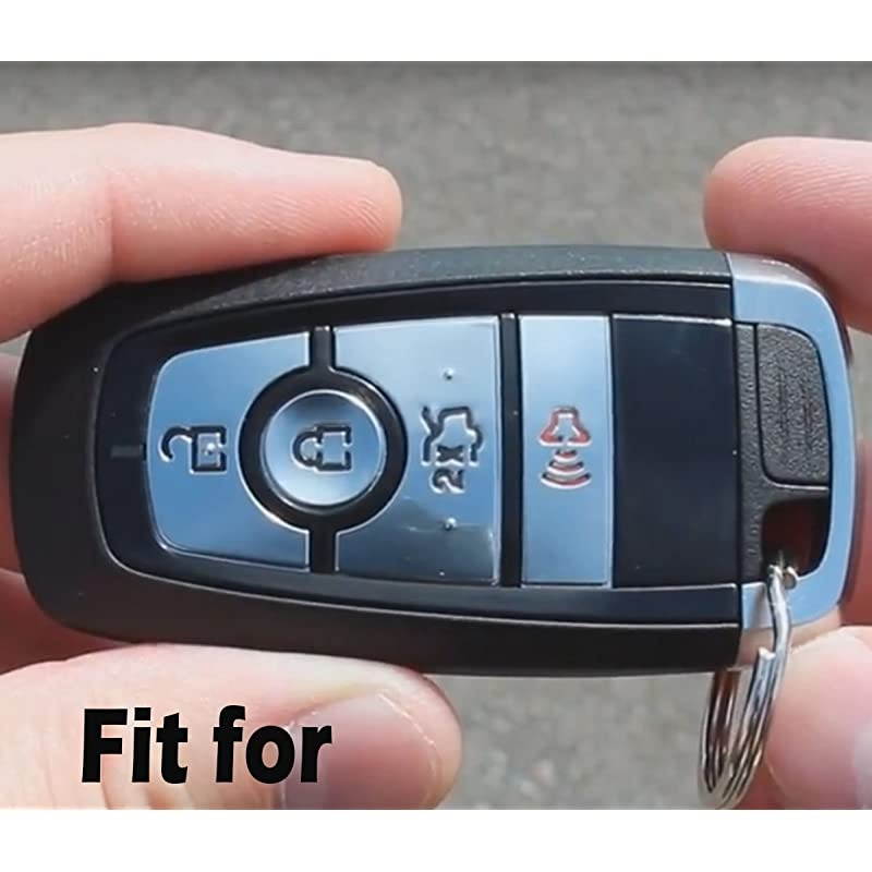 2Pcs  Sillicone key fob Skin key Cover Remote Case Protector Shell for 2017 2018 2019 2020 Fusion Smart Remote black