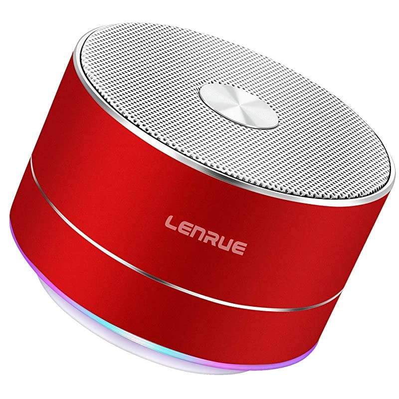 Portable Wireless Bluetooth Speaker with BuiltinMicHandsfree CallAUX LineTF CardHD Sound and Bass for iPhone Ipad Android Smartphone and More Red