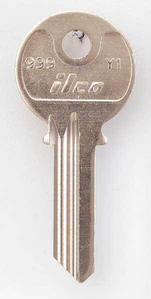 Key Blank, Brass, Type Y1, 5 Pin, PK 10